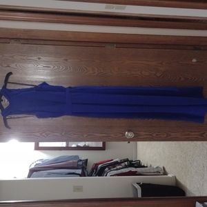 Size 14, Blue, belted, halter jumpsuit